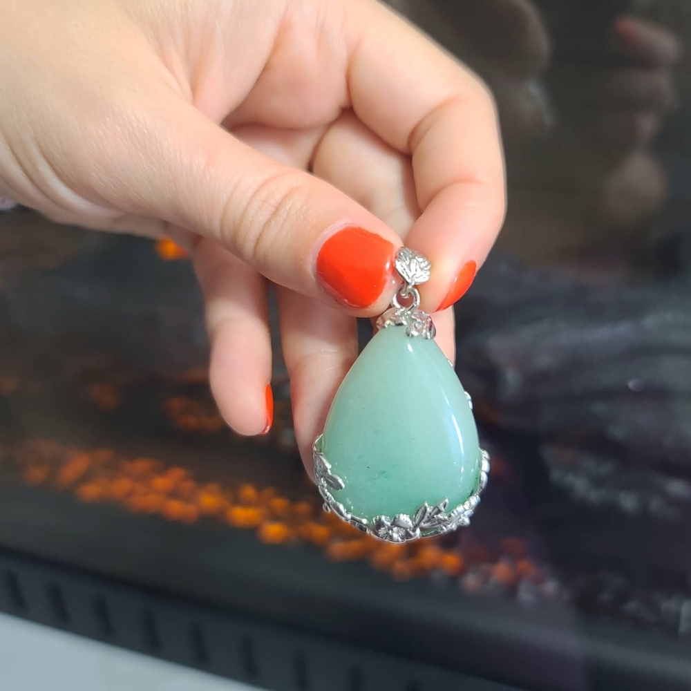 Green Aventurine Teardrop pendant